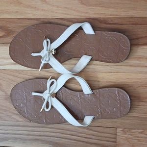 Kate Spade Leather Flip-flops White Size 8